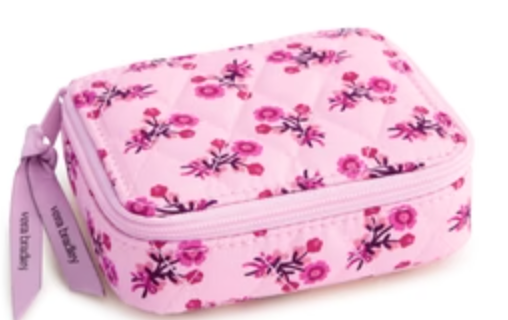Travel Pill Case-Melissa Ditsy Pink
