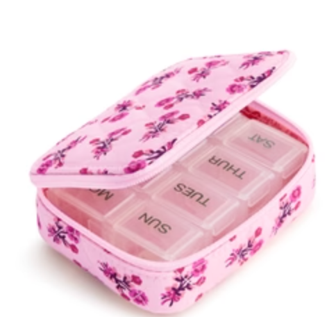 Travel Pill Case-Melissa Ditsy Pink