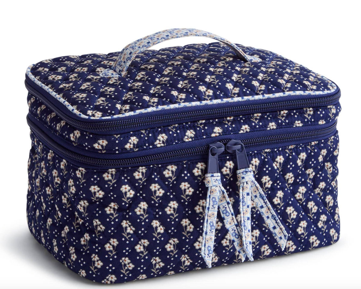 Brush Up Cosmetic Case-Rachel Ditsy Peacoat