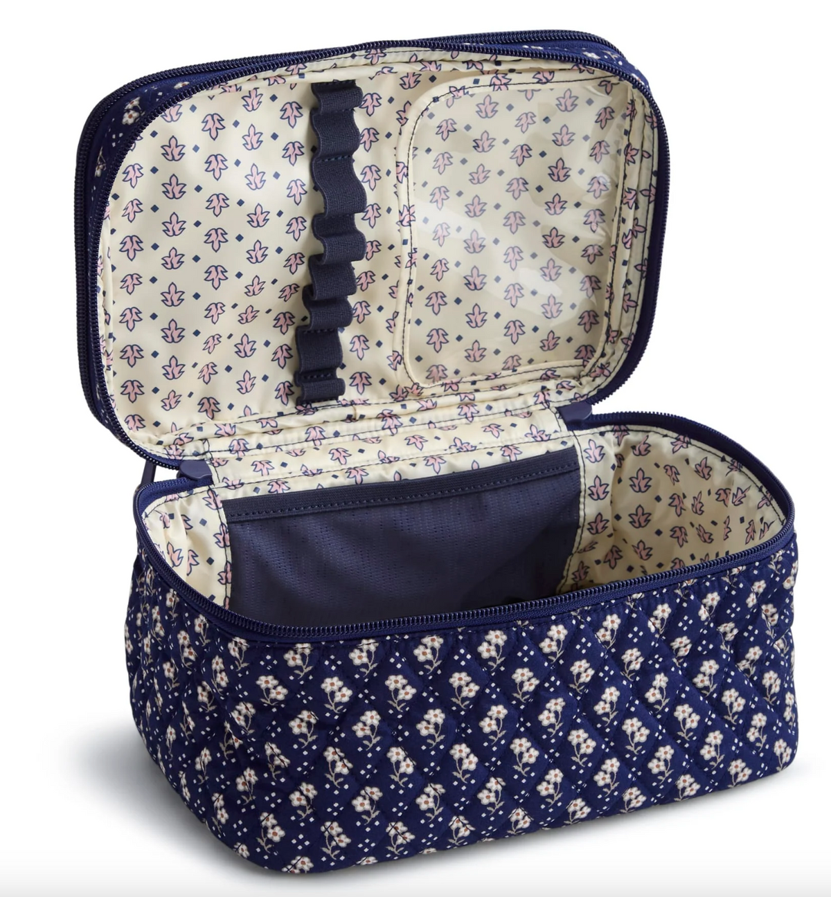 Brush Up Cosmetic Case-Rachel Ditsy Peacoat