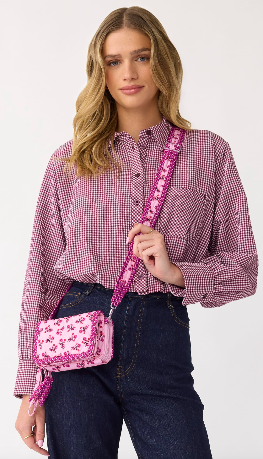 Carlow All in One Crossbody- Melissa Ditsy Pink
