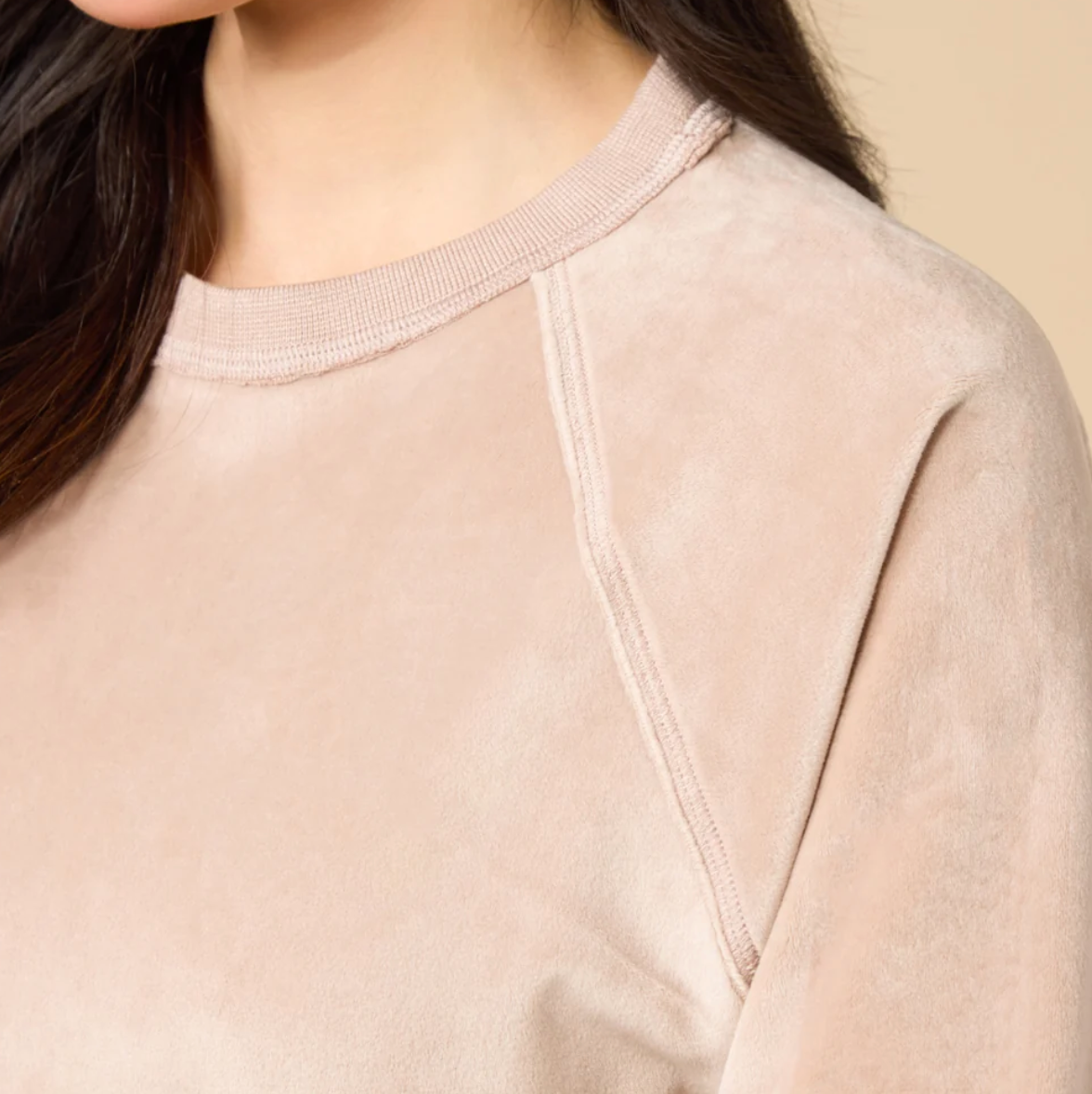 Serenity Raglan Crew with Wide Pant Lounge Set-Coco