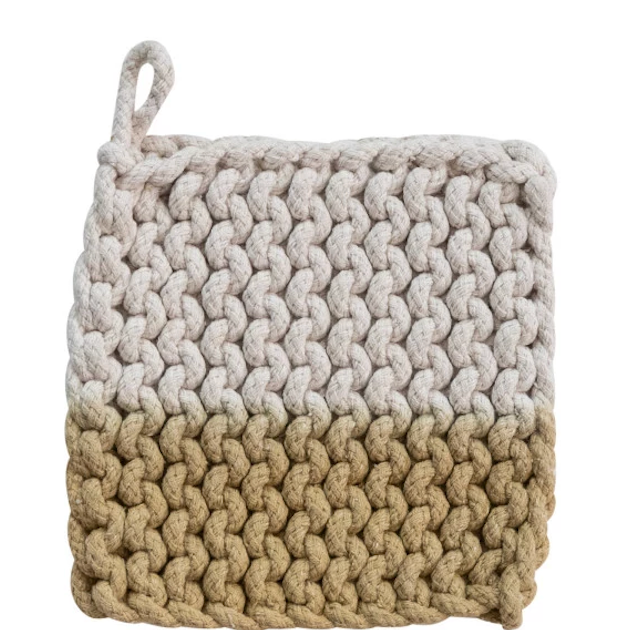 Cotton Crocheted Dip Dyed Pot Holder, 3 Styles