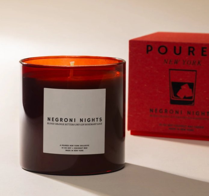 Negroni Nights | Poured New York- 10 OZ Soy Coconut Wax Candle