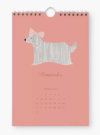 2027 Dog of the Month Kitchen Calendar