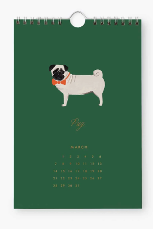 2027 Dog of the Month Kitchen Calendar