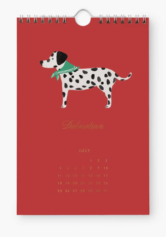 2027 Dog of the Month Kitchen Calendar