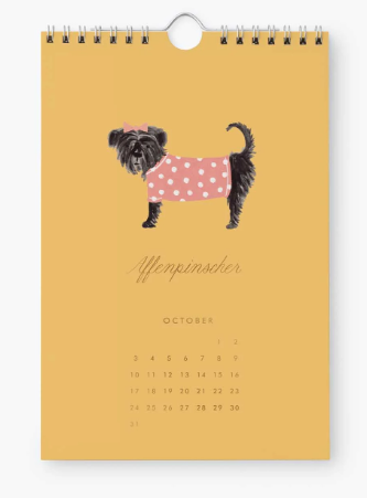 2027 Dog of the Month Kitchen Calendar