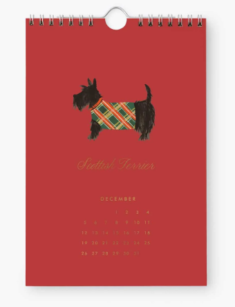 2027 Dog of the Month Kitchen Calendar