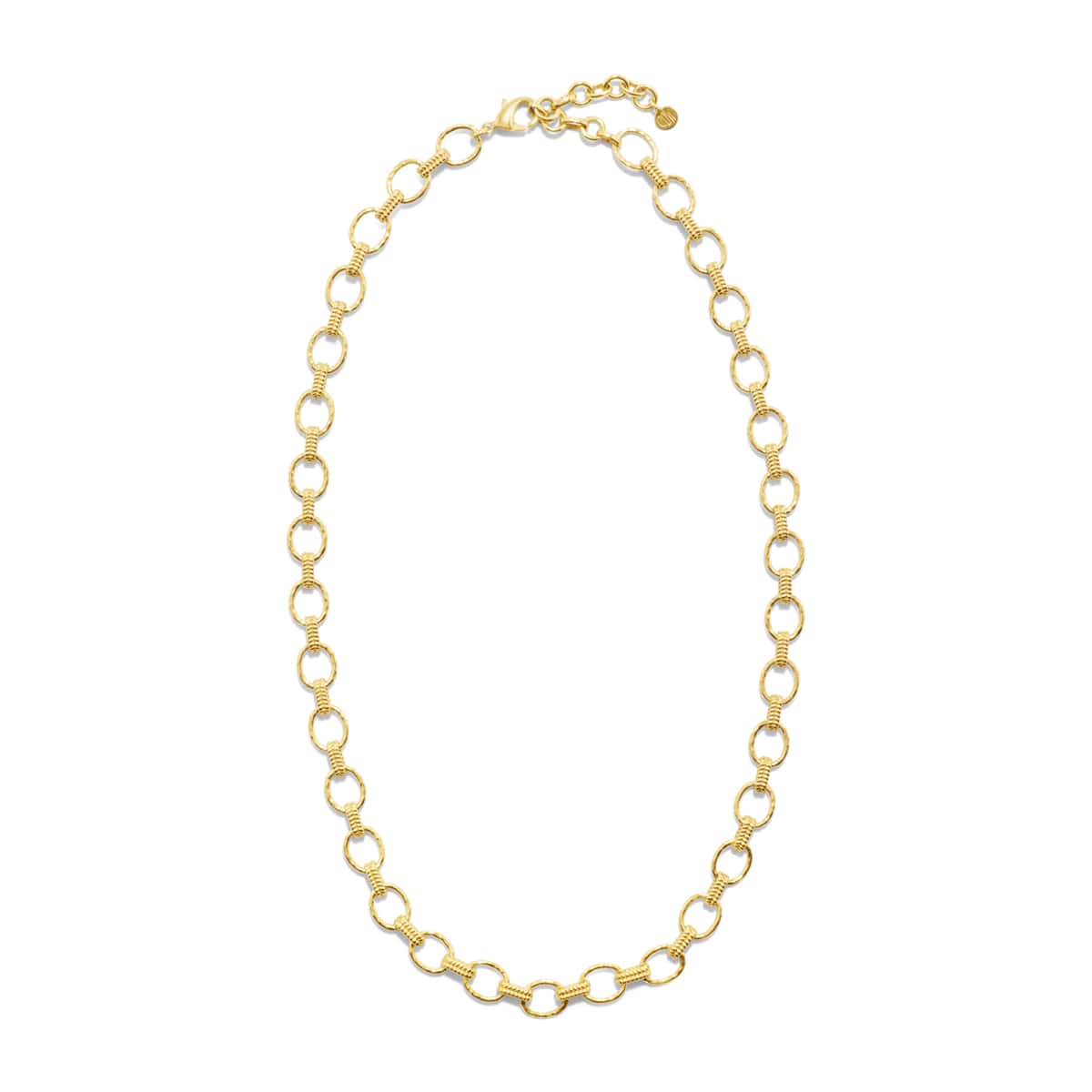 Cleopatra Small Link Necklace, 16"+2" - Gold