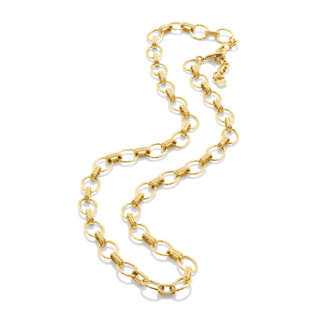 Cleopatra Small Link Necklace, 16"+2" - Gold