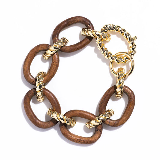 Earth Goddess Link Bracelet - Teak