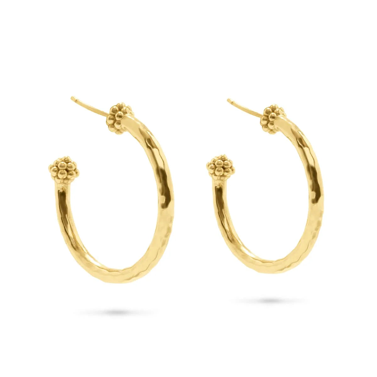 Berry Medium Hoop Earrings - Gold