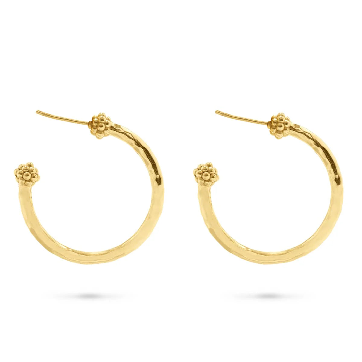 Berry Medium Hoop Earrings - Gold