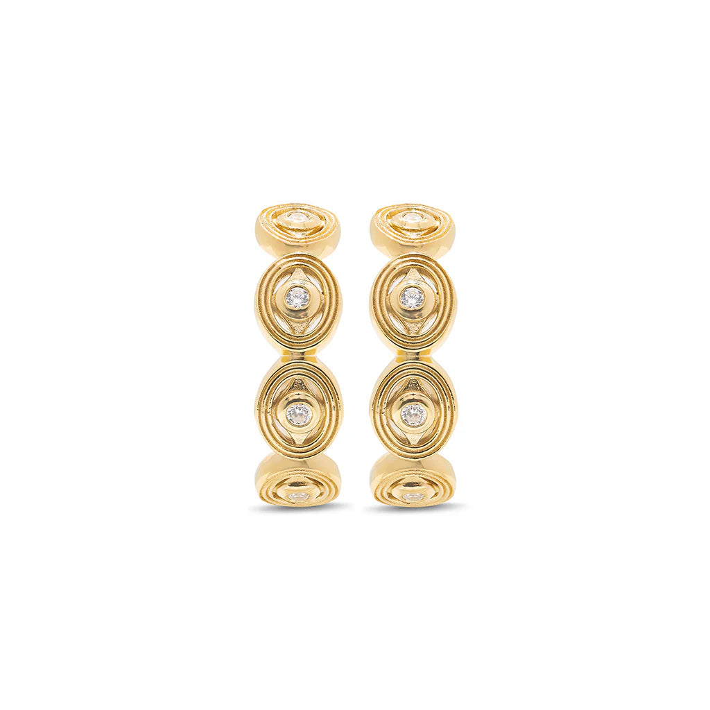 Monique Hoop Earrings - Clear Cubic Zirconia