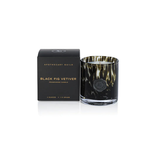 Apothecary Guild Opal Glass Mini Candle Jar in Gift Box-Black Fig Vetiver