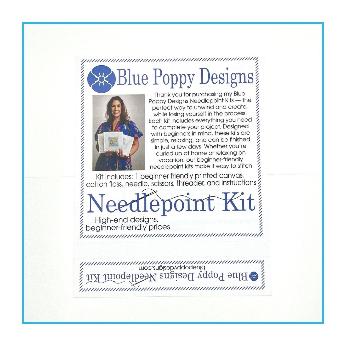 Crack Dot Bam Needlepoint Kit (Mahjong)