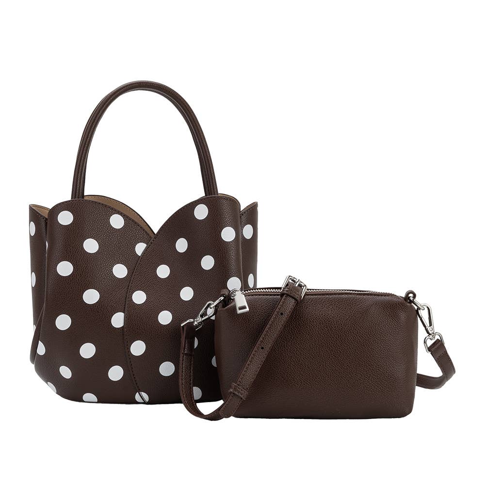 Tulip Chocolate Recycled Vegan Polka Dot Top Handle