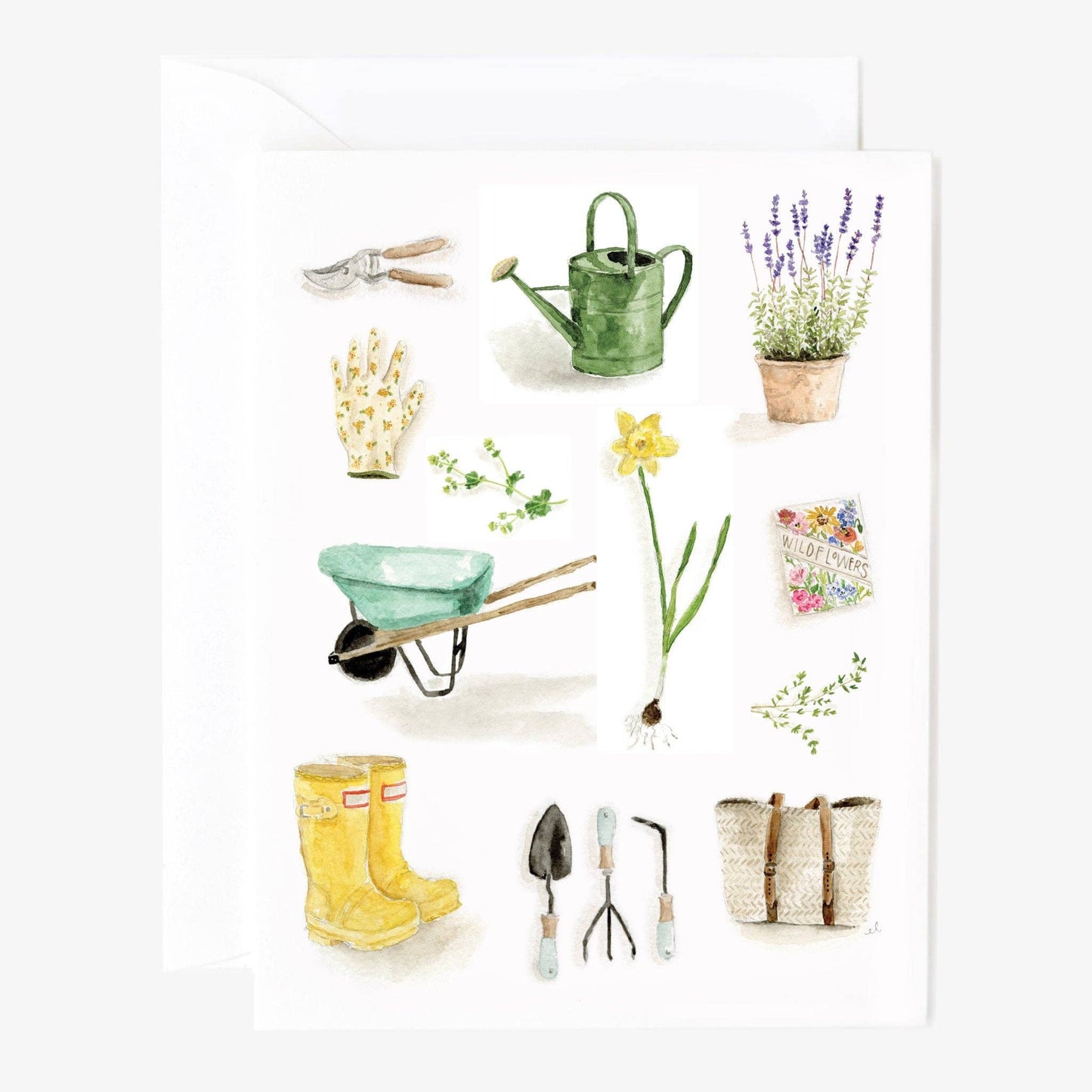 Garden notecards: Single card