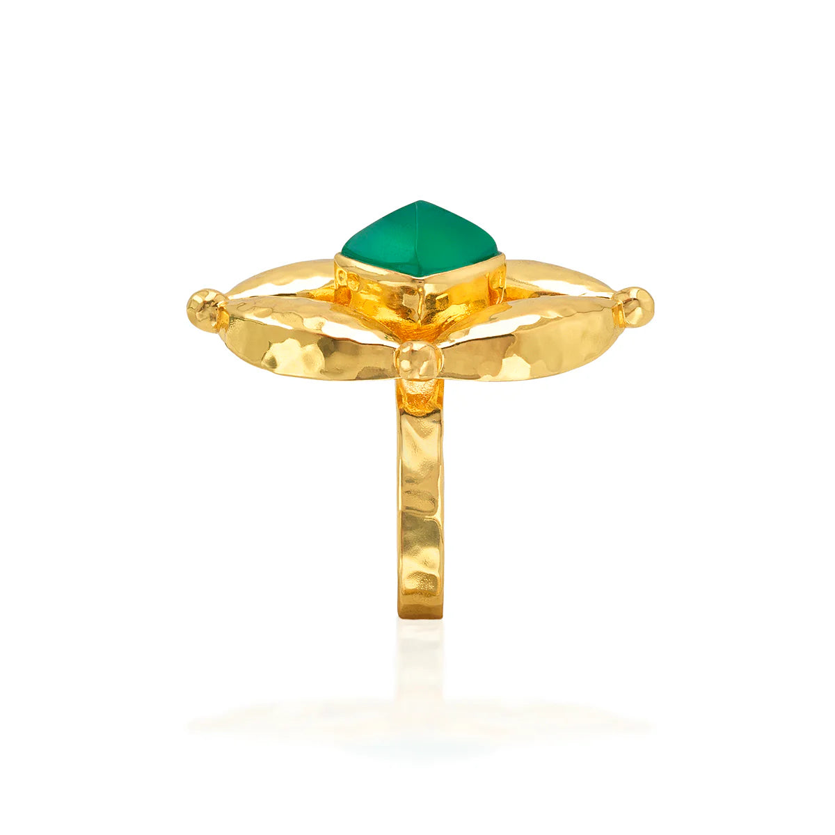 Mystic Eye Ring, Size 8 - Green Onyx