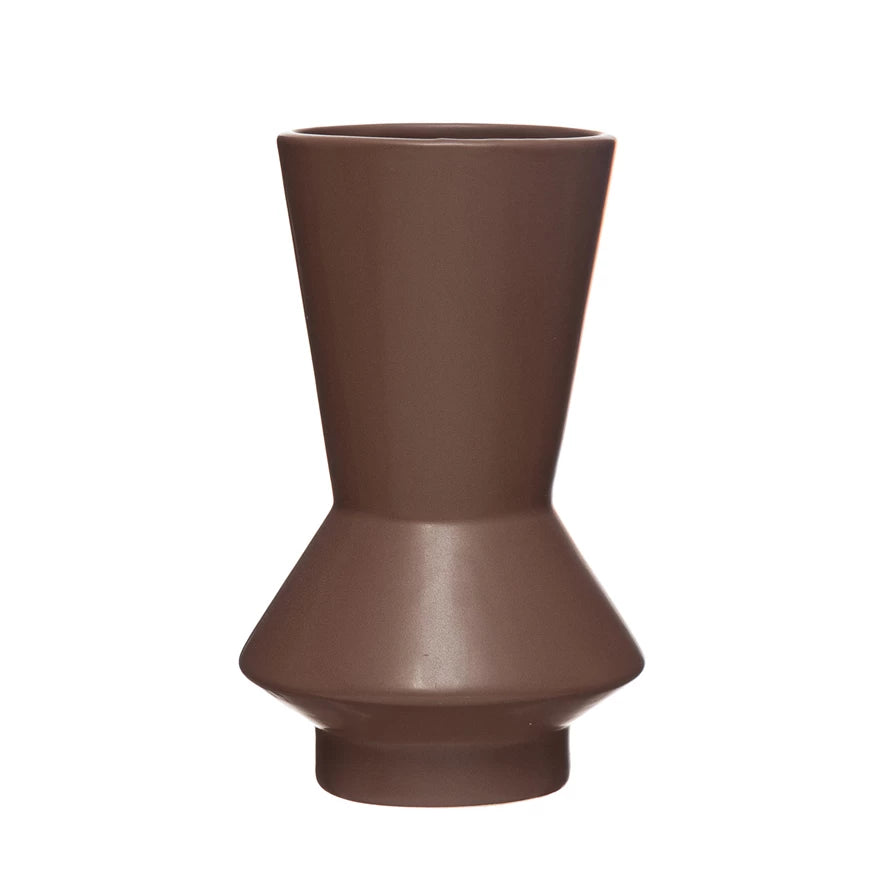 Stoneware Vase- Eggplant