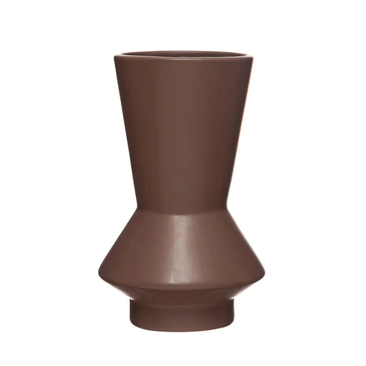 Stoneware Vase- Eggplant