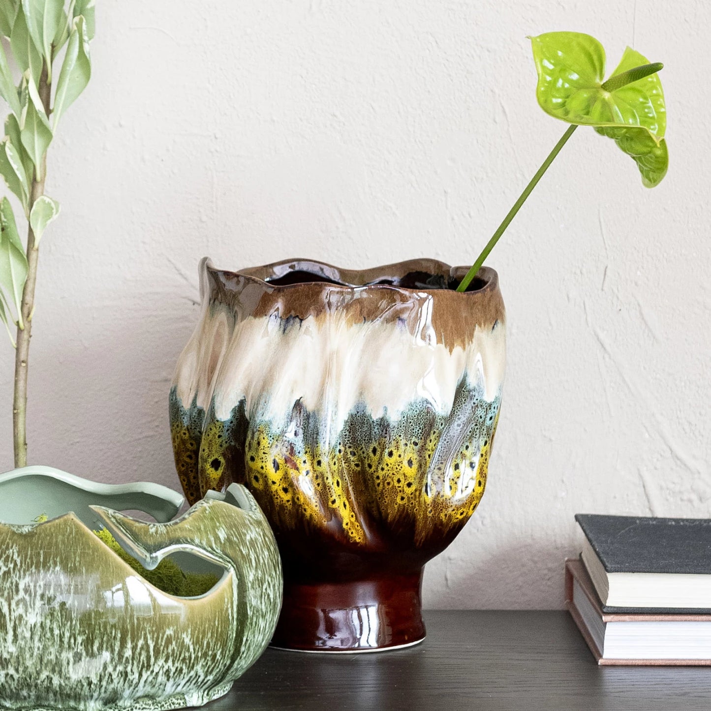 Stoneware Organic Shaped Planter/Vase (Each One Will Vary)