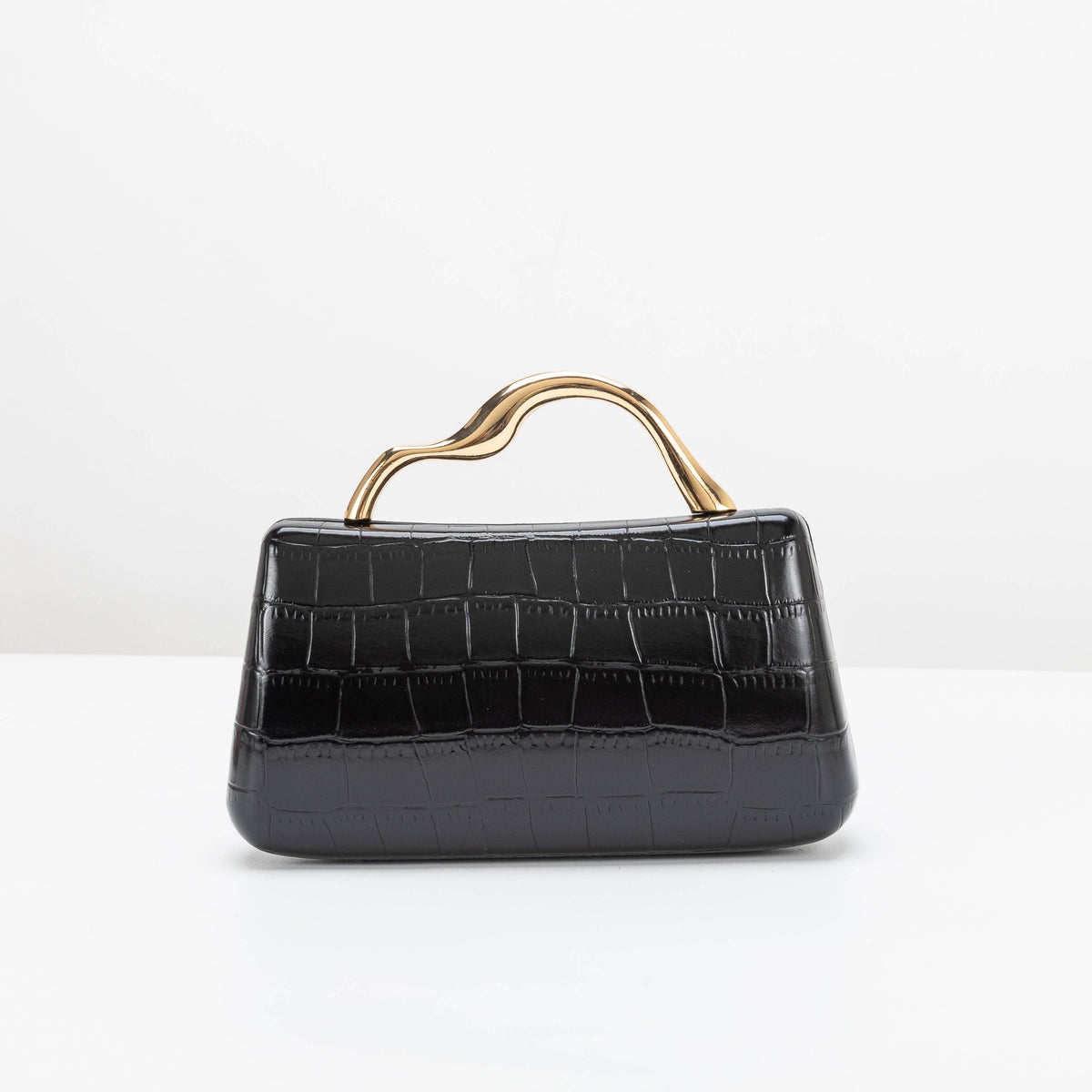 Manon Black Vegan Leather Top Handle Bag Pre-Order 10/25