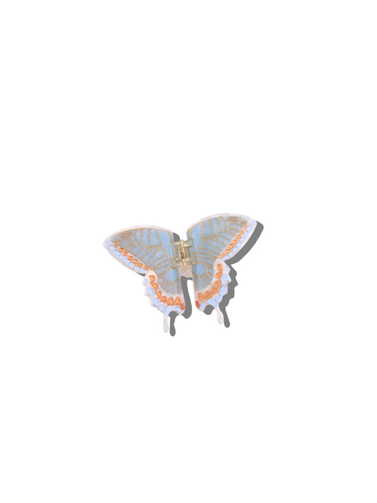 Hand-painted Mini Swallowtail Claw Hair Clip | Eco-Friendly: Baby Blue