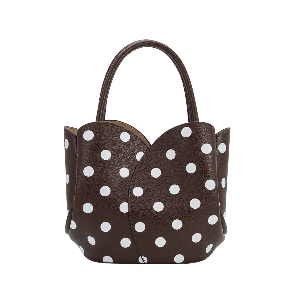 Tulip Chocolate Recycled Vegan Polka Dot Top Handle