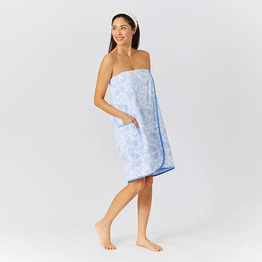Towel Wrap- French Blue Floral