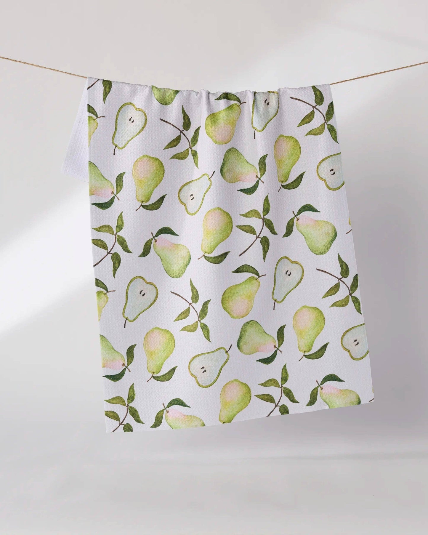 Pearwood Tea Towel: White