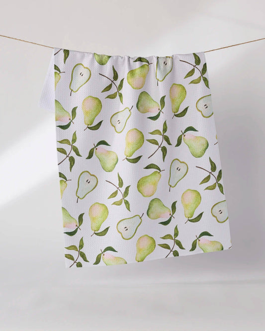 Pearwood Tea Towel: White