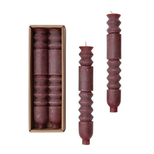 Unscented Taper Candles- Red