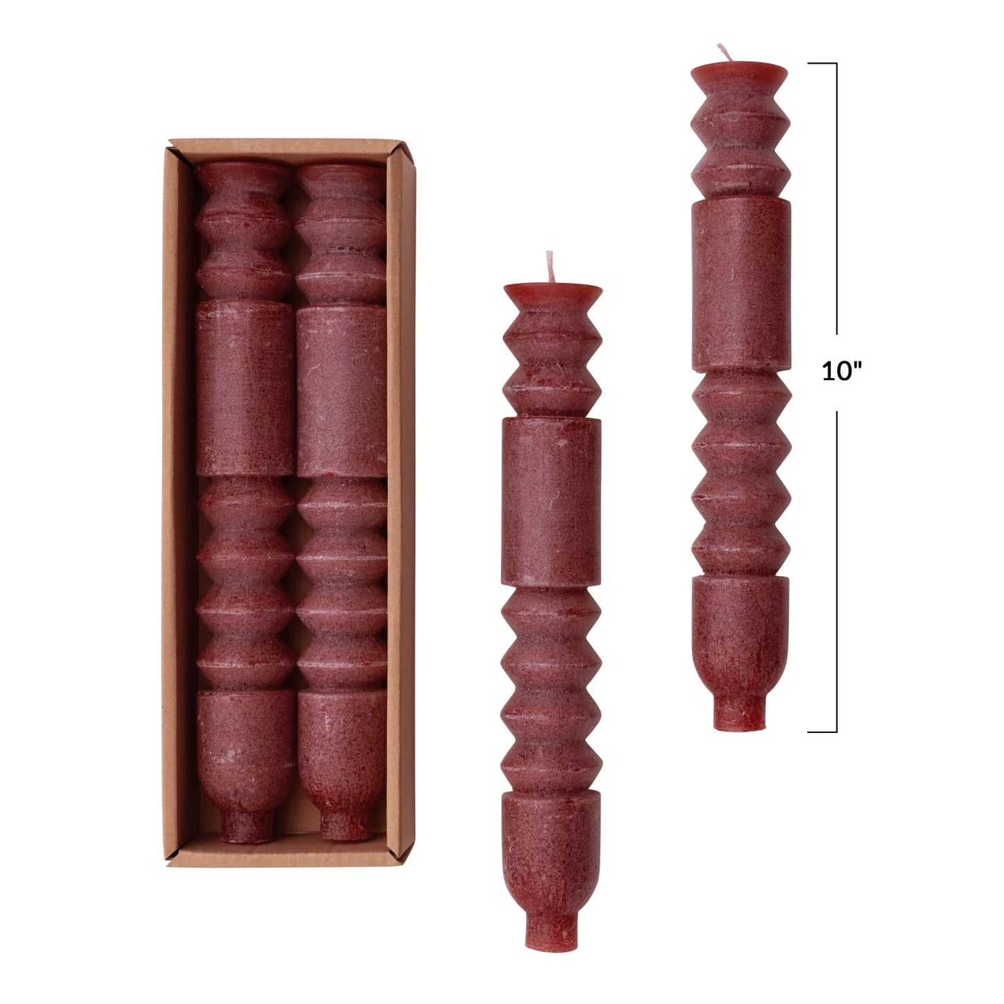 Unscented Taper Candles- Red