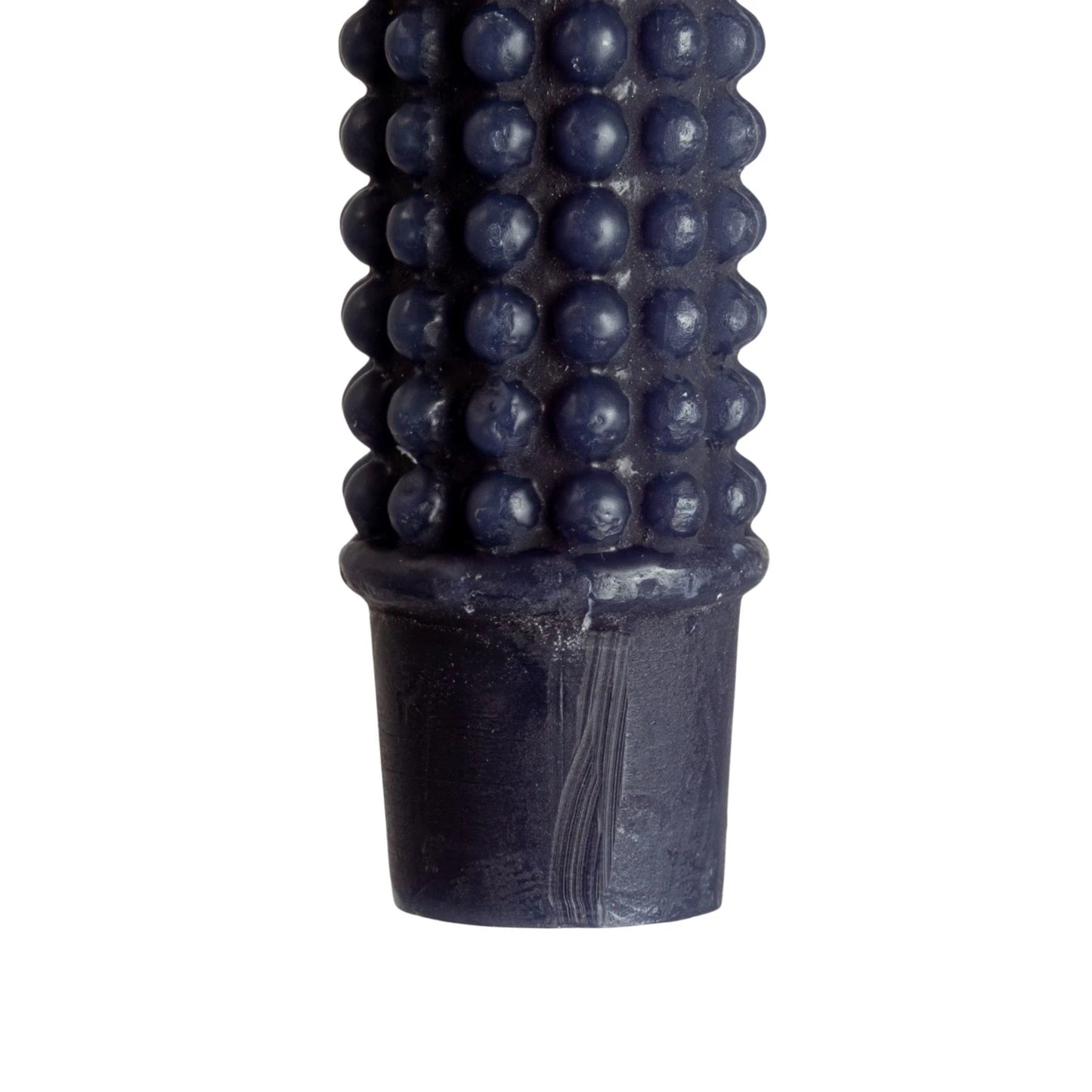 Unscented Hobnail Taper Candles-Navy