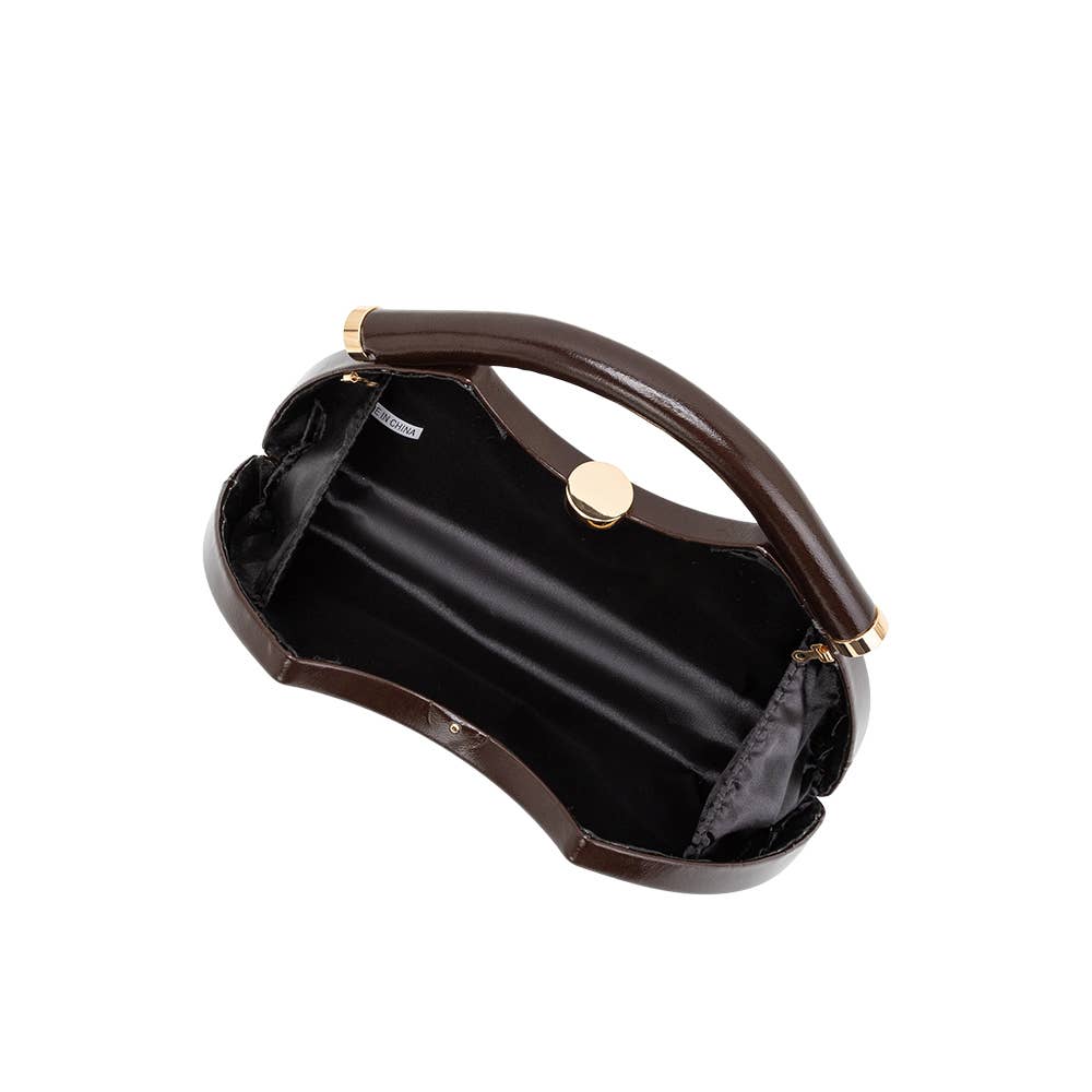 Roz Espresso Vegan Leather Top Handle Bag Pre-Order 10/25