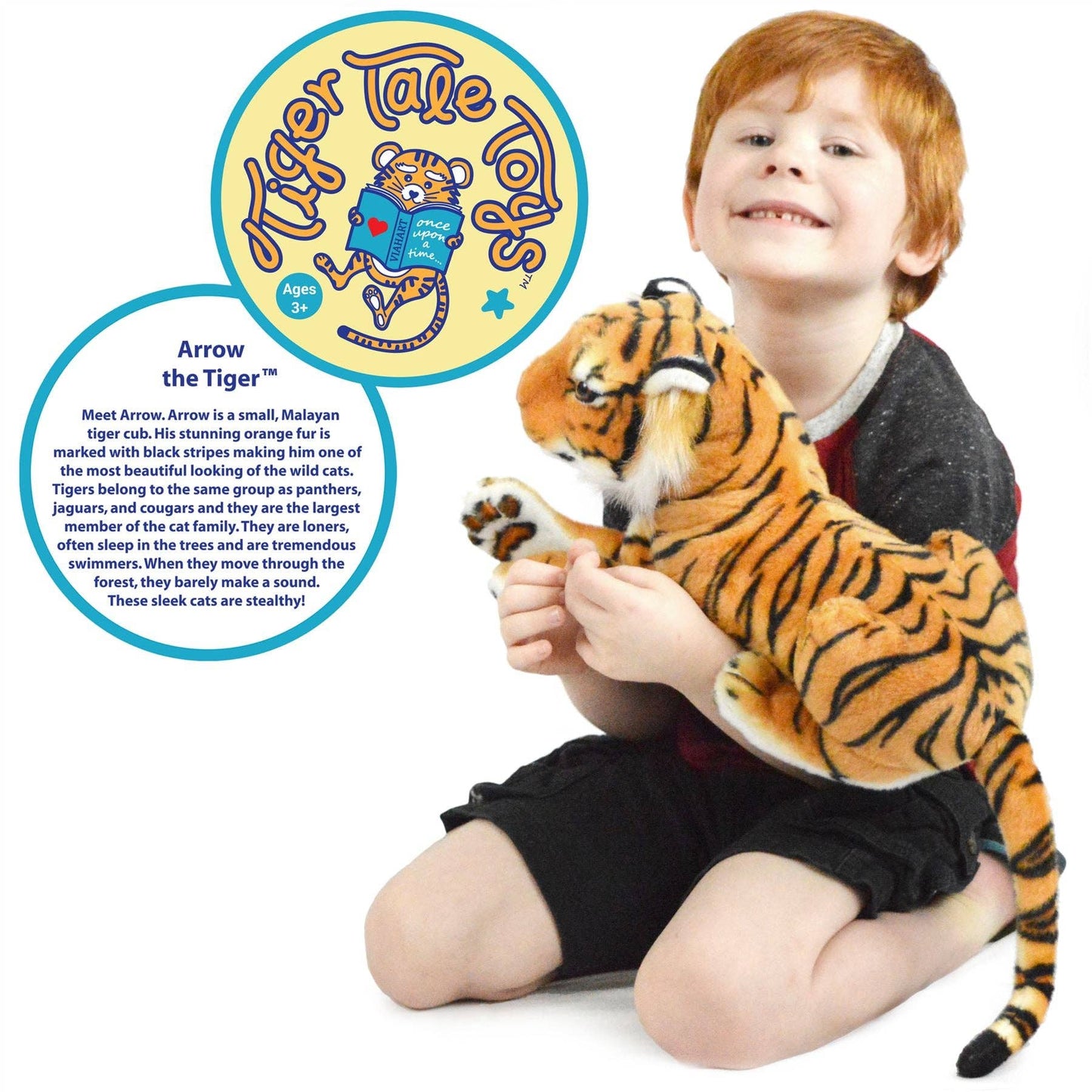 Arrow The Tiger | 17 Inch Stuffed Animal Plush | By TigerHart Toys