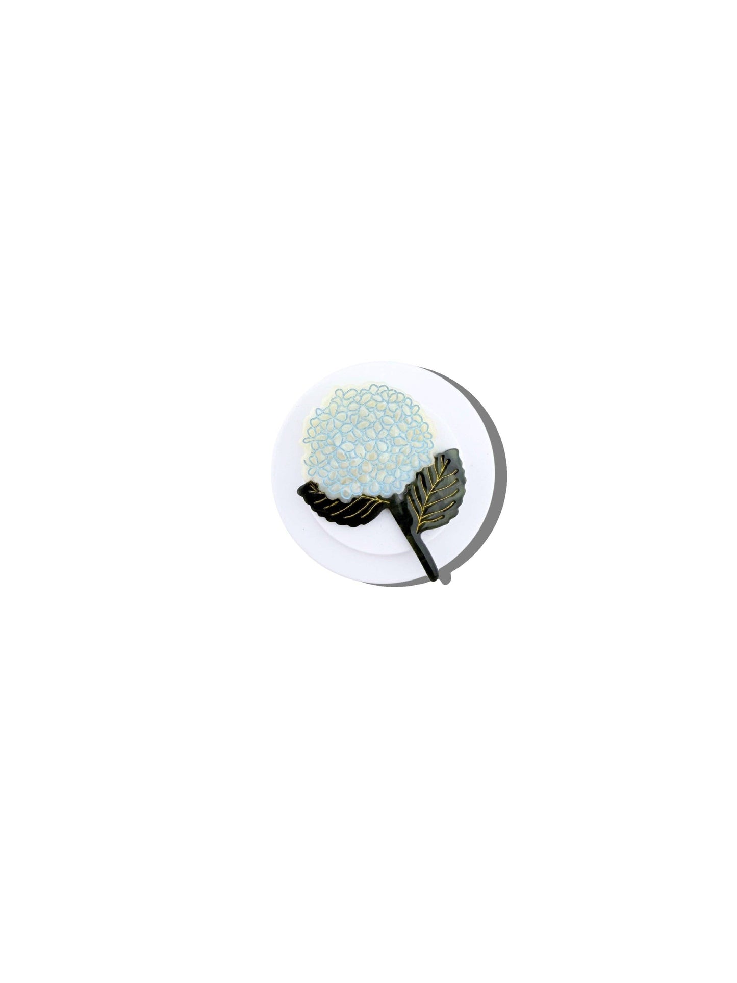 Hand-painted Hydrangea Grip Charm | Eco-Friendly