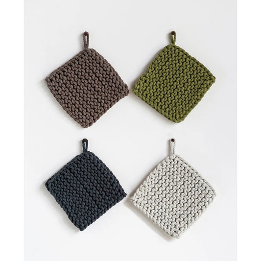 Cotton Crocheted Pot Holder-Fall Colors