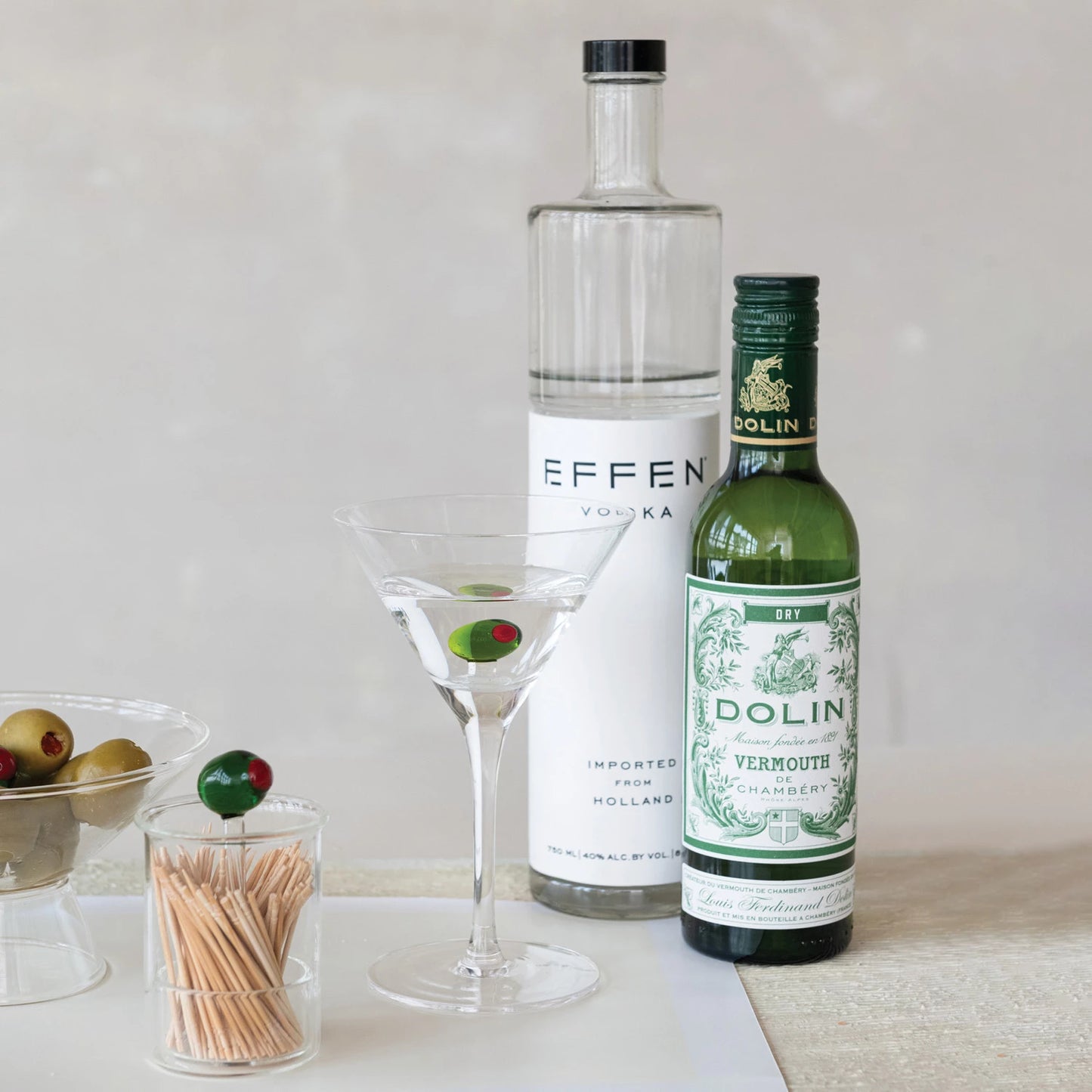 6 oz. Stemmed Martini Glass with Hand-Blown Olive Inside