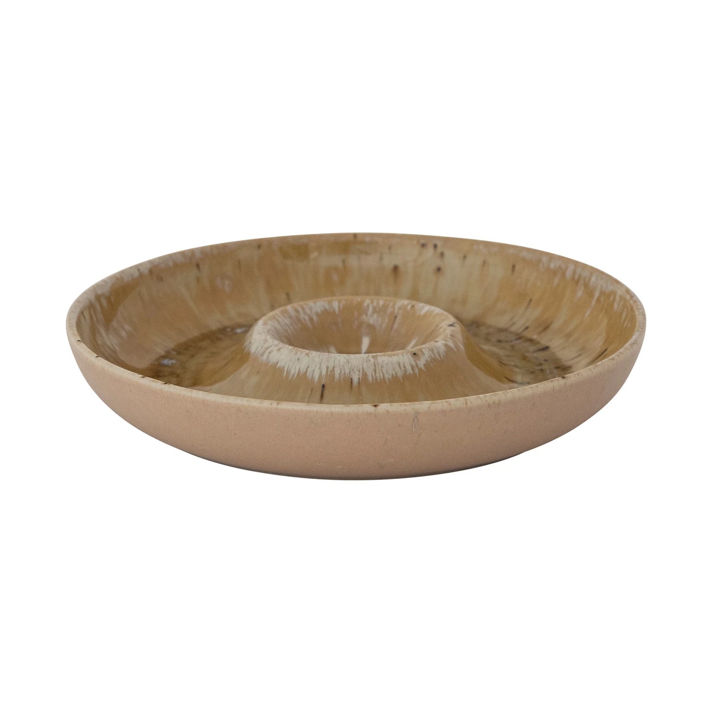 Stoneware Chip & Dip (Each One Will Vary)