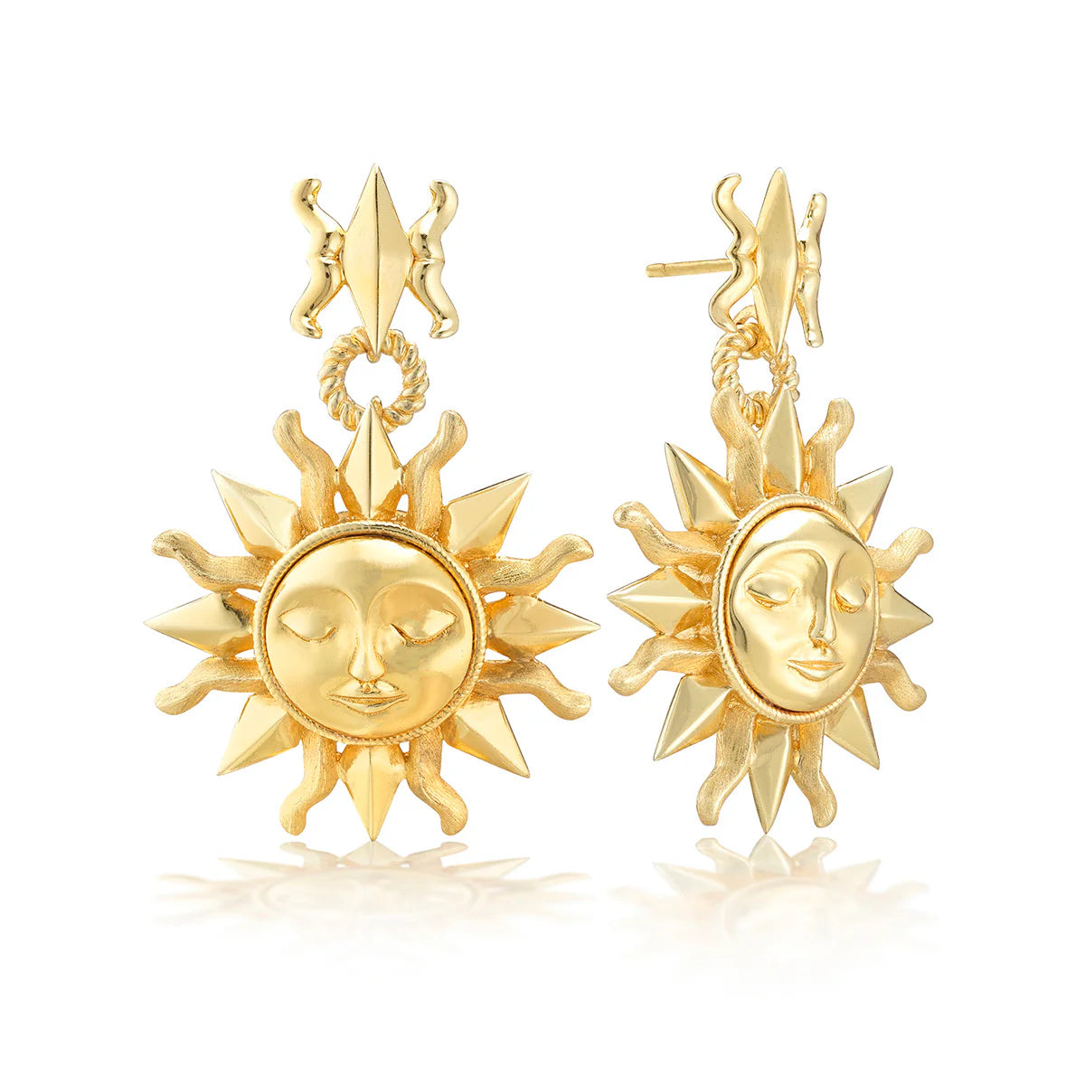 Soleil Drop Earrings - Gold