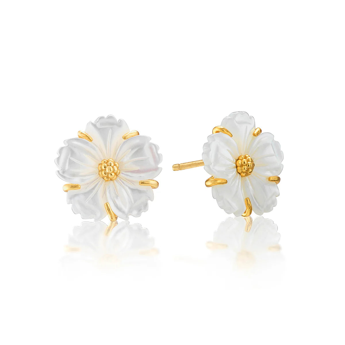 Mermaid Garden Petite Stud Earrings - MOP