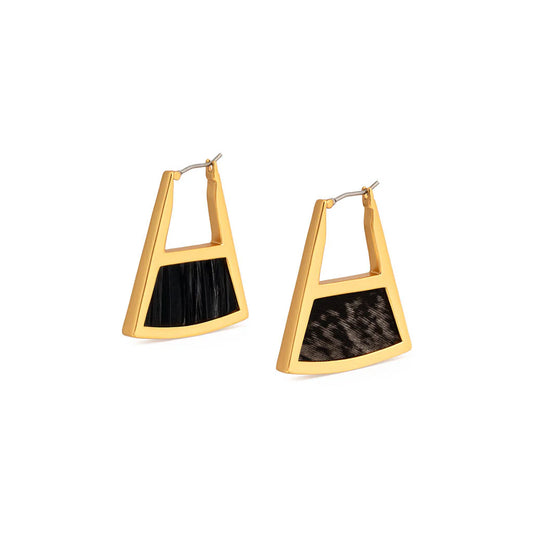 Emma Double Sided Triangle Hoop Earring
