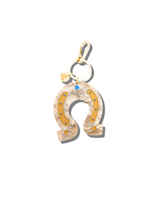 Hand-painted Lucky Horseshoe Bag Charm & Keychain | Western