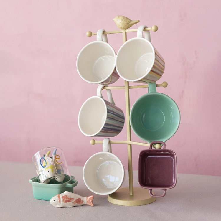 Bird Metal Mug Rack