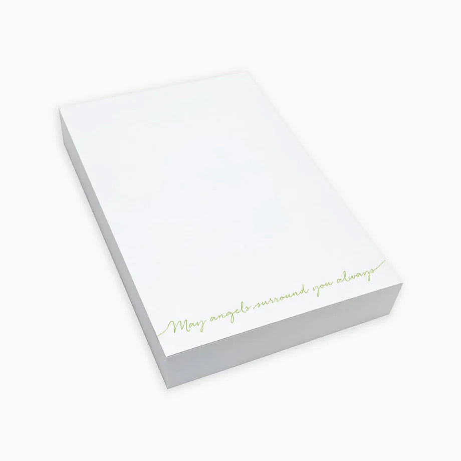 May Angels Surround You Always Notepad - Green
