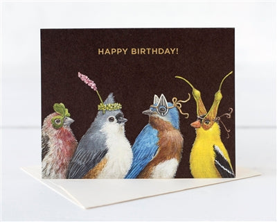 Happy Birthday Bird Mask Card