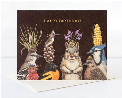 Happy Birthday Squirrel & Friends Card